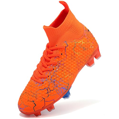 PiDaGlobal Sapatos de futebol criança calçado profissional para treino ao ar livre sapatilhas de futebol com pregos, tacos de futebol adolescentes botas de futebol