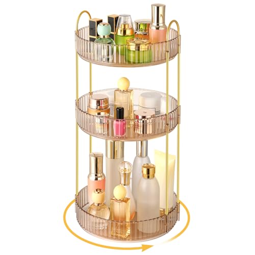 Otauoaea Organizador de maquilhagem rotativo de 360 graus, organizador de perfumes e cremes de grande capacidade, organizadores de maquilhagem organizador Skincare para toucador, quarto, casa de banho