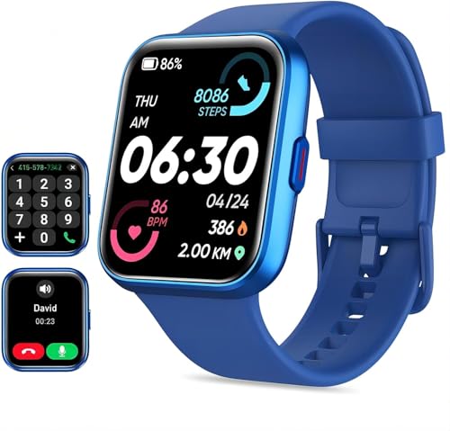 Relógio inteligente homem com chamadas e voz de Alexa, WhatsApp notificações, 1,8" Smartwatch homem com SpO2/monitor de sonho/110 modos de desporto, IP68 pulseira homem para iPhone Android