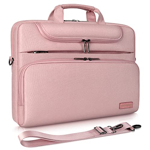 DOMISO 17-17,3 polegadas capa protetora impermeável mala compatível com computador portátil/tablet/notebook/Ultrabook, rosa