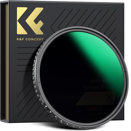 K&F Concept Nano-Xcel ND8-128 Filtro variável, 82 mm filtro de densidade neutra ND8-128 (3-7 passos) de vidro ótico com 28 camadas nano revestimento
