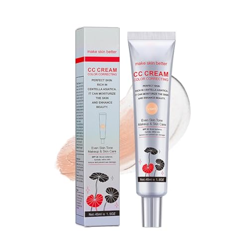 CC Creme corretor de cor com centella asiática, base de maquilhagem de cobertura total com SPF 25, uniformize o ton, Silky Cream CC, leve 45 ml