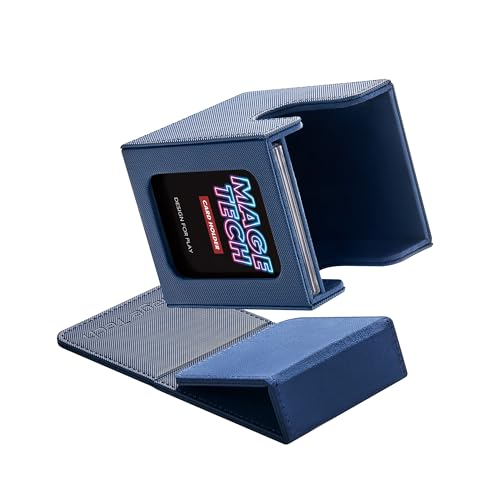 Mage Tech Commander Deck Box Lite - Expositor de cartões com porta-cartões de pressão e capa removível, adapta-se a mais de 100 cartões de manga única, ideal para MTG, PTCG, OPCG, SWU e muito mais