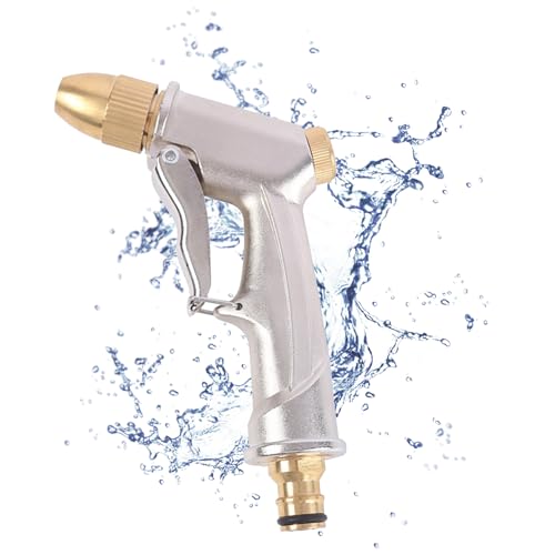 Pistola de mangueira de jardim, pistola de rega de alta pressão, ferramenta de rega de jardim, adequada para limpar carros, limpar pisos, regar plantas e banhar animais de estimação, 140 mm x 95 mm