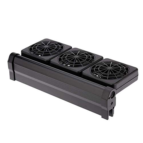 AOSEE Refrigerador de aquário, mini ventilador ajustável para aquário de três cabeças, refrigerador de ar frio, ventilador de refrigeração de aquário para água doce e salgada (3 ventiladores)