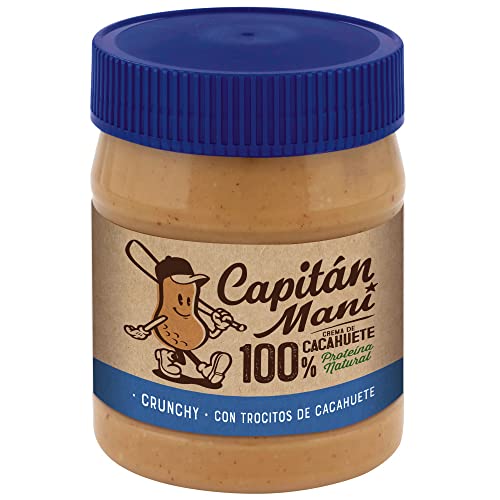 Capitão amendoim: Creme de amendoim sem adição de açúcar, com certificado Kosher e Vegana - 100% crocante - 340 gramas
