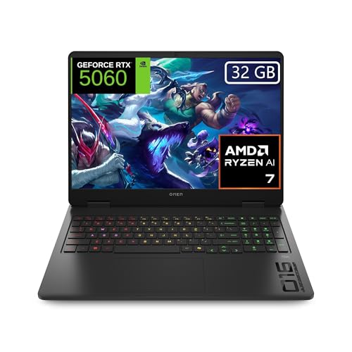 HP OMEN 16-ap0018ns Computador portátil Gaming 16" 2K AMD Ryzen AI 7 350, 32 GB RAM, 1TB SSD, NVIDIA RTX 5060, FreeDos - preto - teclado QWERTY espanhol