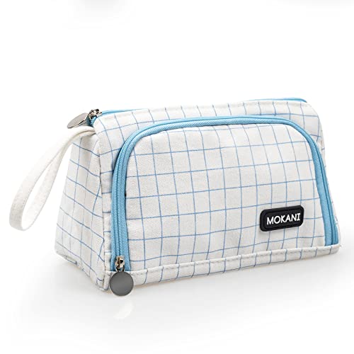 Mokani Estojo escolar grande, estojos de lápis de grande capacidade, bolsa de lápis lona premium organizador de papelaria para meninas meninos adolescentes estudantes adultos