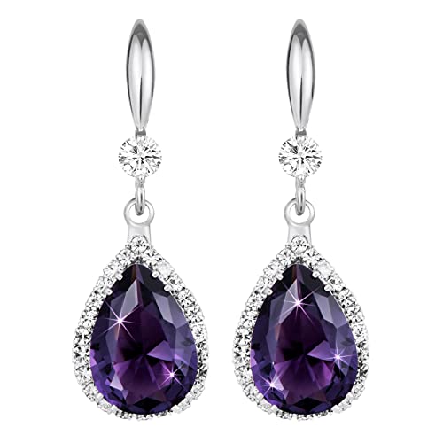 Linawe Brincos suspensos para mulher, brincos pendentes, jóias de ouro, prata e ouro rosa, brincos pendentes de cristal com diamantes, jóias de moda para casamentos
