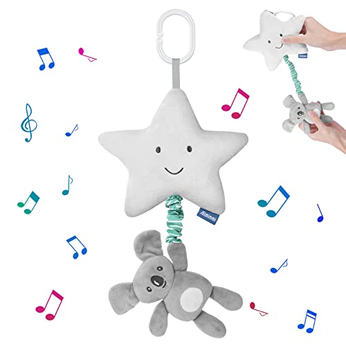 Vicloon Brinquedo pendentes para bebé, brinquedo de suspensão para berço assento de carro, brinquedo chocalho de estrela e coala, brinquedos de bebé com música para berços, carros, cadeiras de carro