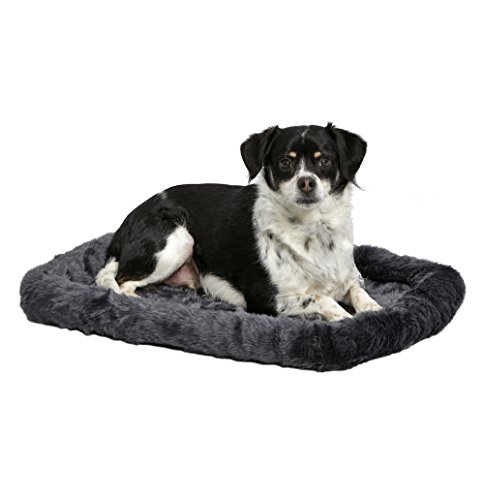 MidWest Homes for Pets Modelo 40224-GY Cama para cães com cabeça, comprimento 60,96 cm, cama para cães e gatos com cabeça confortável, adequada para cães de raças pequenas, cor cinzenta