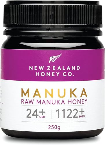 New Zealand Honey Co. Mel de Manuka MGO 1122 / UMF 24 | Nova Zelândia mel 100% puro e saudável | 250 g