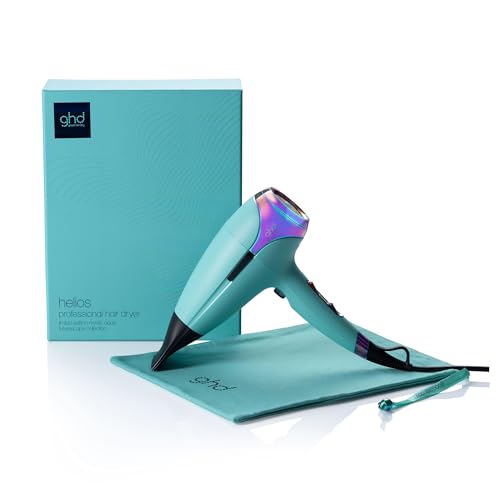 ghd Helios Futurescape, secador de cabelo profissional, leve, secagem rápida, controlo máximo do penteado, para todos os tipos de cabelo, edição 2025, cor azul turquesa