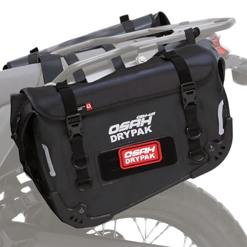 Greanthour Sacos de selim para motocicleta impermeáveis e duráveis bagagem de viagem seca, alforjas anti-vibração sacos de selim traseiros de grande capacidade 40 l, 1 par