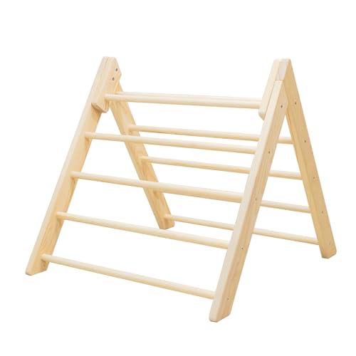 MOST DECO Triángulo Pikler Montessori Plegable HECHO EN ESPAÑA Escalera de Juguete para Bebés y Niños Diseño Funcional en Madera Maciza. Triángulo Escalada y Aprendizaje Montessori (Altura 59cm)