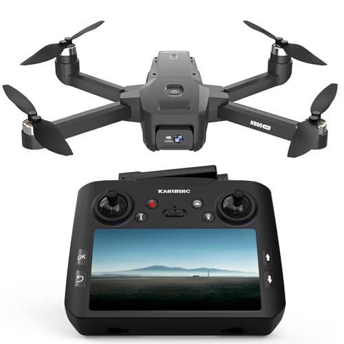 Drone GPS com câmara para adultos e iniciantes, ecrã HD de 4,5" controlo remoto, drone profissional com rastreamento automático, controlo de gravidade por gestos retenção de altura, modulare Batterie