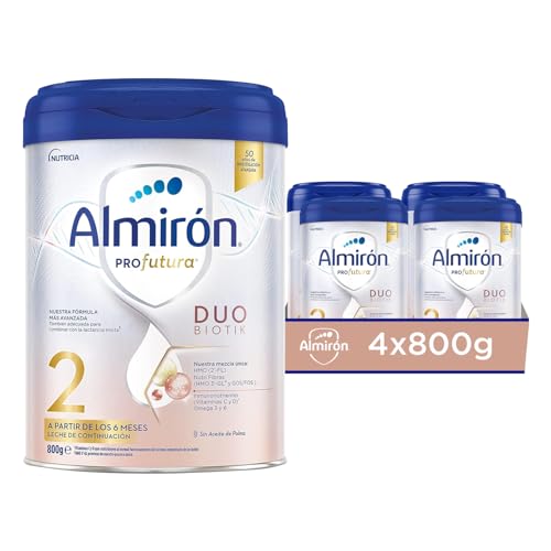 Almirón Profutura de 2 leite de continuação em pó, a partir dos 6 meses, 800 g (embalagem de 4), total de 3,2 kg,