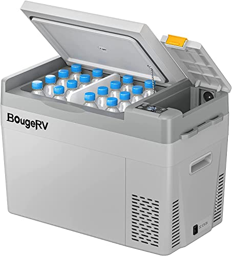 BougeRV CRPRO Frigorífico de compressor 12 v, frigorífico para carro de 29 litros (-22 ℃~10 °C), 12/24 V DC &110-240 V AC frigorífico portátil para carro, frigorífico 12 v, para carro, campismo,