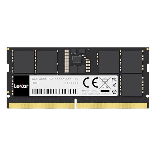 Lexar SODIMM RAM DDR5 16 GB, 5600 MHz, memória RAM, 262-Pin SODIMM, DRAM SO-DIMM DDR5 para computador portátil/Mini-PC Intel NUC tudo em um, 1,1 V, CL46-45-90 (L) D5S166 G56C46ST-BGS)