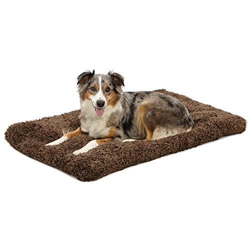 MidWest Homes for Pets Modelo 40642-CC Cama de luxo para cães, cama afelpada para cães e gatos, adequada para gaiolas de cães de 106,68 cm de comprimento, cor chocolate