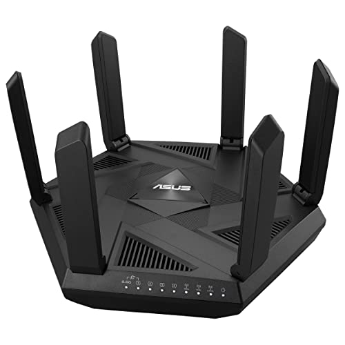 ASUS RT-AXE7800 Router WiFi 6E Extensível de banda tripla, 6 GHz, porta 2,5 G, segurança de rede, Instant Guard, controlo parental, VPN integrada, compatível com AiMesh, Smart Home, SMB