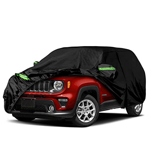 Capa de carro exterior compatível com Jeep Renegade 2014-2024, capa para carro impermeável, coberturas completas com tira refletora