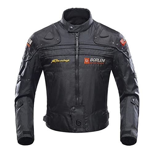 BORLENI Casaco de mota à prova de vento motocicleta armadura de equipamento de proteção outono inverno verão para homem de todas as estações XL