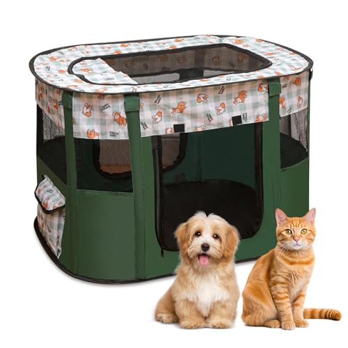Parque para cachorros e animais de estimação, cerca dobrável para animais de estimação, loja retangular para cachorros, parque para cachorros para interiores, recinto portátil para animais pequenos