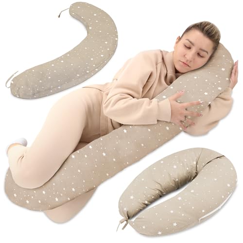 Almofada de amamentação e gravidez de 190 cm, almofada de dormir de lado, perfeita para descanso e relaxamento, ideal para futuras mães, forma em C