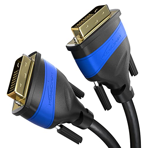 KabelDirekt Cabo DVI Dual Link de 5 m (DVI-D, 24 + 1 pino, Full HD 1080p, 3D, 2560 x 1600 @ 60 Hz, para monitores, placas gráficas)