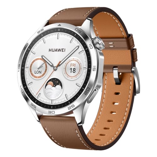 HUAWEI Watch GT Smartwatch GT 4 46 mm, bateria de até 2 semanas, iOS e Android, gestão de calorias, acompanhamento profissional de saúde, SpO2, GPS, versão espanhola, castanho