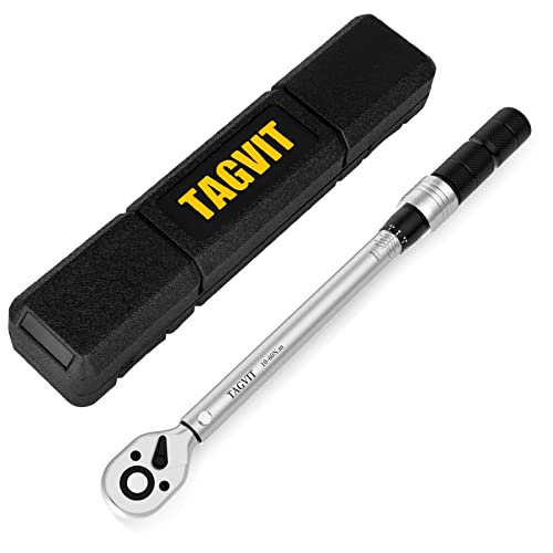 TAGVIT Chave dinamométrica de 3/8", ± 3% de alta precisão, 10-60 Nm chave dinamométrica com caixa de armazenamento para carro, moto e bicicleta