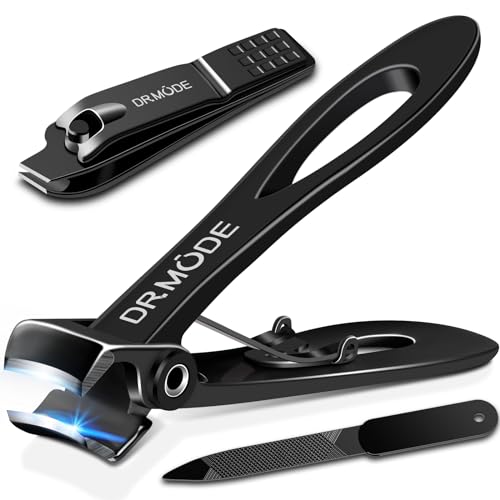 Corta-unhas de pés profissional, grande corta-unhas para unhas grossas para idosos com abertura longa 16 mm, corta-unhas alemãs aço inoxidável para homem, unhas encravadas com lama curva inclinada