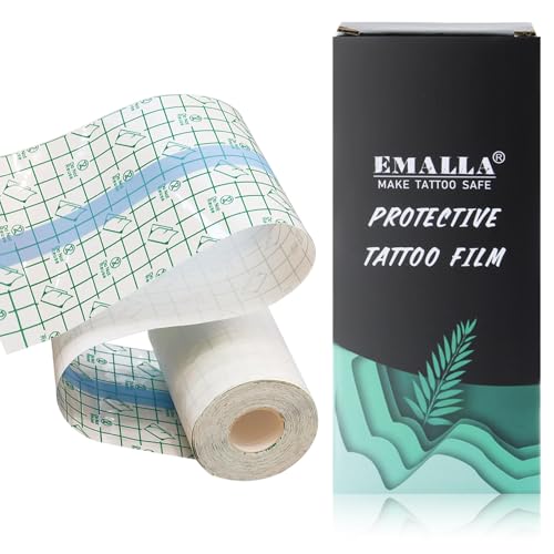 Rayyl Ligadura para tatuagem, 15 cm x 10 m, fita transparente impermeável tapa, autocolantes impermeáveis para desportos natação duche