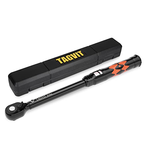 TAGVIT Chave dinamométrica 1/2", ± 3% de alta precisão, 30-210 Nm chave dinamométrica 72 dentes chave dinamométrica para reparação de motociclos, carro e camiões