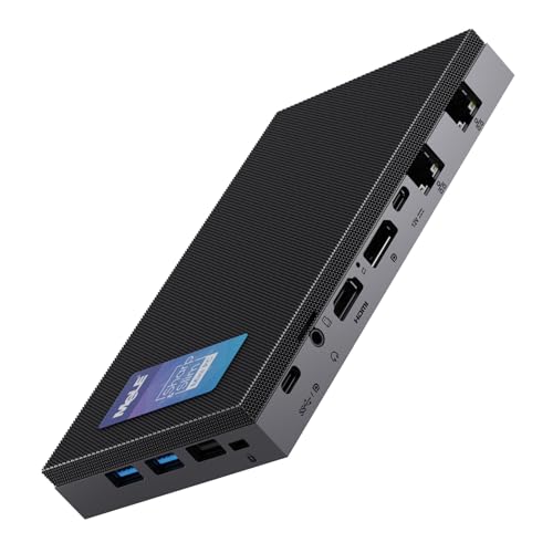 MeLE QuieterDL Mini PC sem ventilador 2,5 Gb Dual LAN Alder Lake N100 (até 3,4 GHz) 16 GB DDR4 512 GB ROM micro PC de escritório USB-C HDMI2.0 DP1,4 ecrã triplo computadores de mesa