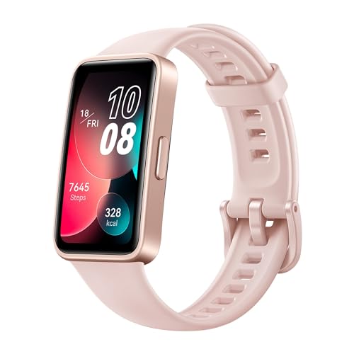 HUAWEI Band 8 Smart Watch, design fino, rastreamento preciso do sono, bateria de 14 dias, compatível com Android e iOS, para saúde e bem-estar, versão espanhola, rosa