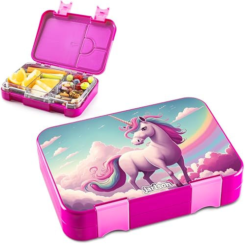 Jarlson® Lancheira para crianças com 6 compartimentos TONI – lancheira de tritan – lancheira à prova de fugas, Lunch box jardim de infância, escola