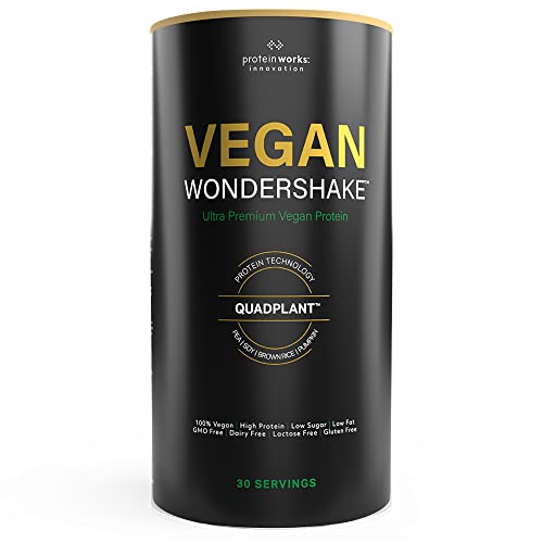 THE PROTEIN WORKS Vegan Wondershake - Batido profissional vegan - suave, grande sabor - 30 serviços - caramelo salgado