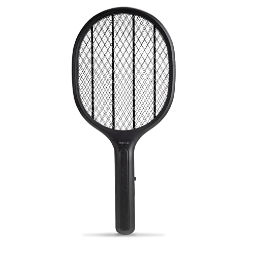Night Cat Raquete mosquiteira elétrica: Mata moscas mosquitos elétrico anti-mosquitos inseto elétrico Fly Killer Bug Zapper 3000 V USB recarregável