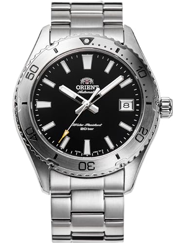 Orient Relógio para mergulho RA-AC0Q01B10B, Aço preto grafite, Minimalista