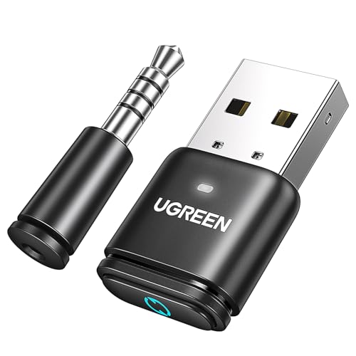 UGREEN Adaptador Bluetooth 5.3 aptX áudio USB Dongle para Switch 2 PS5/4 Pro PC consola de jogos microfone independente suporte auriculares altifalante