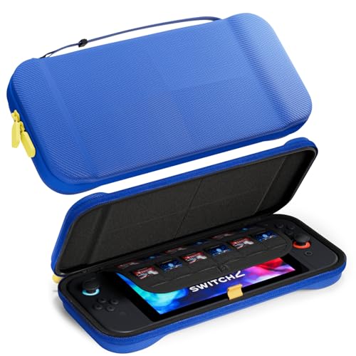 ProCase Funda Protectora Slim para Nintendo Switch 2, con 12 Ranuras para Tarjetas de Juego, Estuche rígido y portátil de Almacenamiento para Consola, Azul [Nintendo_Switch 2]