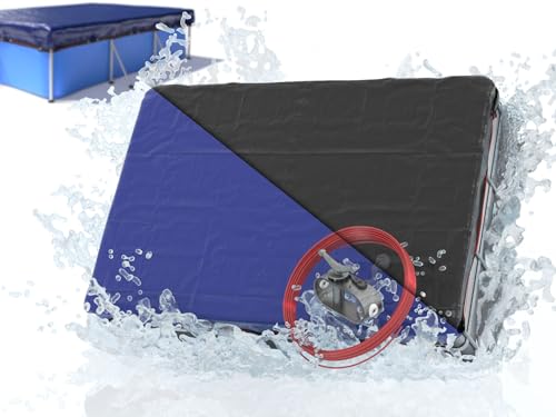Planenfux® Cobertor de inverno retangular para piscinas, de 400 a 200 cm, 2 em 1, material PE de 200 g/m², UV-resistente | tela solar inverno/verão, lona de piscina redonda retangular 460 x 260 cm