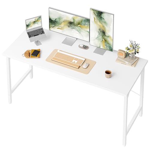 BEXEVUE Secretária de 120 x 48 cm, pequena mesa para computador, mesa de escritório para estúdio, quarto, design industrial, estrutura de metal, mesa de PC de madeira para casa e escritório