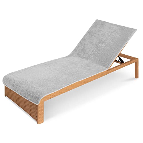 JEMIDI Toalha para espreguiçadeira, capa de ondulação para tapete de rede exterior de praia, piscina, jardim Camping, adequada para máquina de lavar roupa, 75 x 200 cm