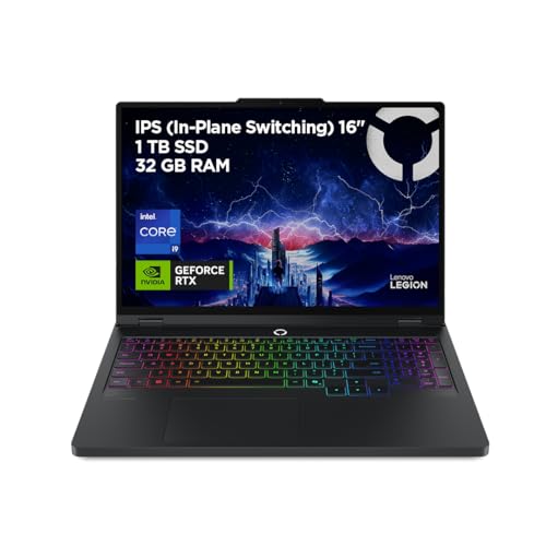 Lenovo Legion Pro 5 Gen10 Computador portátil Gaming IA de 16" WQXGA (Intel Core i9-14900HX, NVIDIA GeForce RTX 5070, 32 GB RAM, 1TB SSD, 240 Hz, Wi-Fi 6, sem sistema operacional, QWERTY RGB 24 Z onas