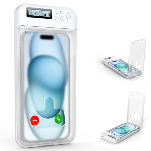 Dayear Caixa de bloqueio para telemóvel com temporizador, caixa de armário para Android Phone/iPhone (máximo 6,7 polegadas), prisão telefónica Timed Lock Box para que as crianças se concentrem mais