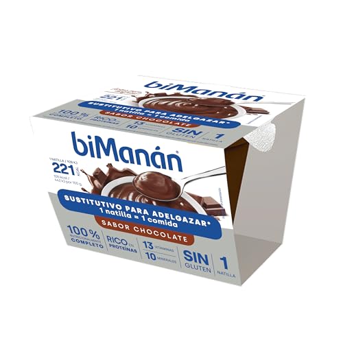 biManán - beSLIM Copa de chocolate, creme de substituição para alimentos, baixas calorias, ajuda a controlar o peso, com proteínas, vitaminas e minerais, sem glúten, 210 g