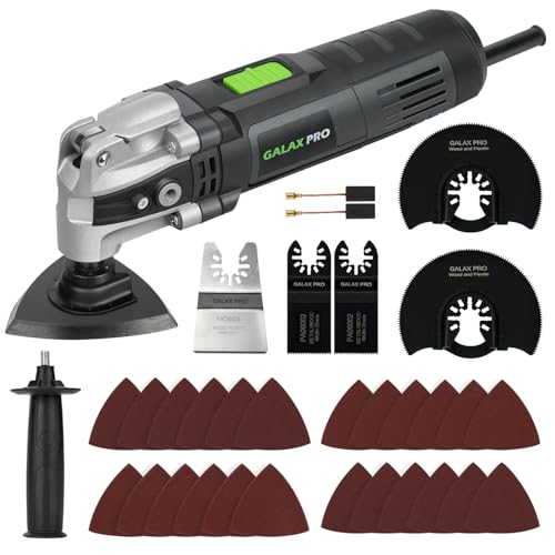 GALAX PRO - Ferramenta multifunções oscilante, 400 W, ferramenta multifuncional de 6 velocidades de rotação e acessórios 30 unidades, ângulo oscilante: 4 °